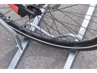 Râtelier 2 vélos avec arceau gainé - extensible