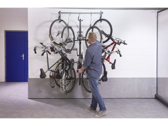 Range 5 vélos mural à crochets coulissants