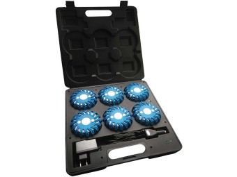 Malette de 6 flash à led de chantier - 9 positions