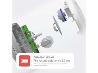 Détecteur de monoxyde de carbone autonome 10 ans certifié NF