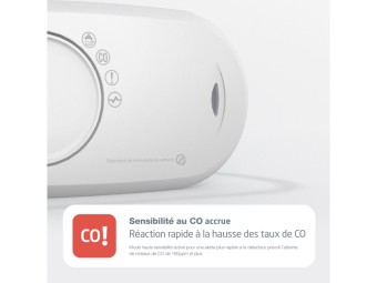 Détecteur de monoxyde de carbone autonome 10 ans certifié NF