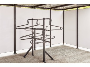 Râtelier 2 ou 4 vélos rangement vertical sur pied