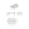 Table de pique-nique bois BRÉHAT PMR