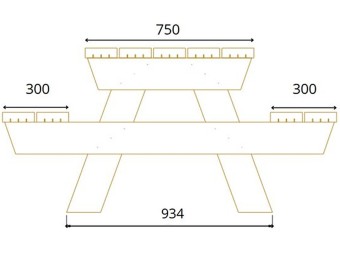 Table de pique-nique bois BRÉHAT