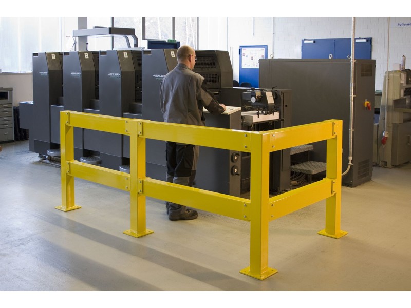 Barrière de protection industrielle rectangle en acier