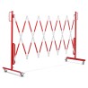 Barrière extensible mobile en acier sur roulettes
