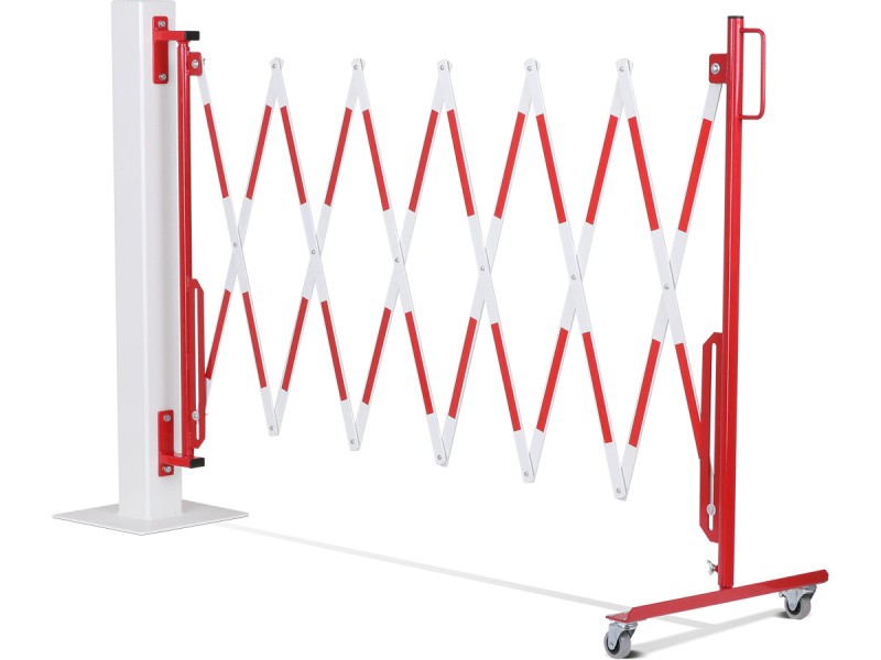Barrière extensible en acier avec fixation murale