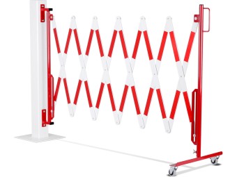 Barrière extensible en acier avec fixation murale