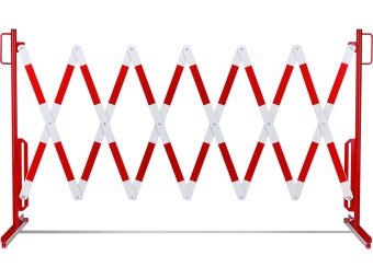 Barrière extensible en acier sur pied