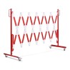Barrière extensible mobile en acier sur roulettes