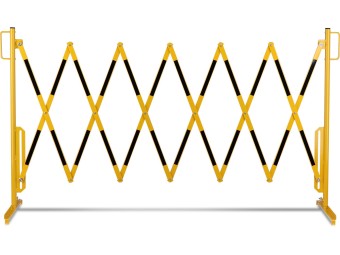 Barrière extensible en acier sur pied