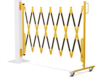 Barrière extensible en acier avec fixation murale