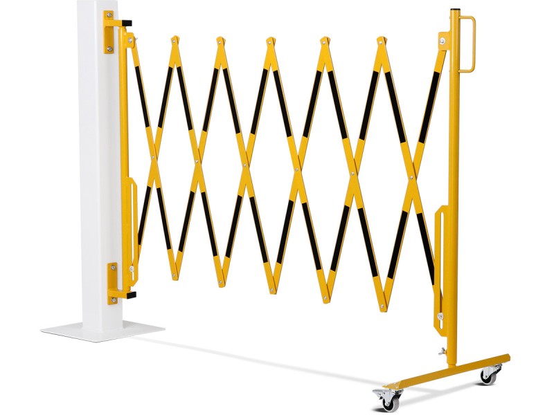 Barrière extensible en acier avec fixation murale