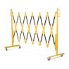 Barrière extensible mobile en acier sur roulettes
