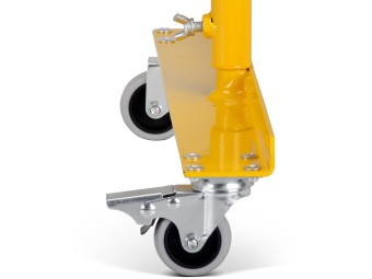 Barrière extensible en acier avec poteau sur platine fixe