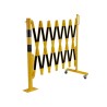 Barrière extensible en acier avec poteau sur platine fixe