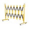Barrière extensible mobile en acier sur roulettes