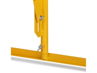 Barrière extensible en acier sur pied