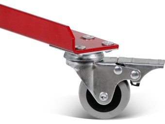 Barrière extensible mobile en acier sur roulettes