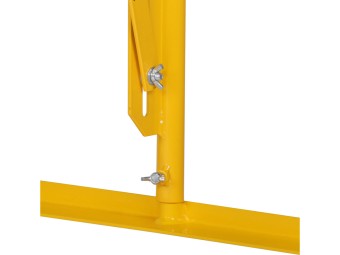 Barrière extensible mobile en acier sur roulettes