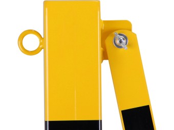 Barrière extensible en acier avec poteau sur platine fixe