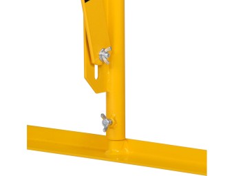 Barrière extensible mobile en acier sur roulettes