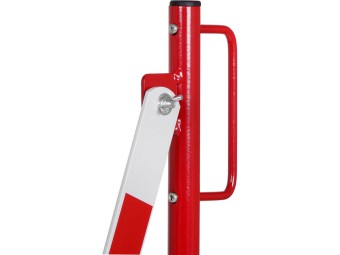 Barrière extensible mobile en acier sur roulettes