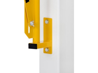 Barrière extensible en acier avec fixation murale