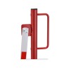 Barrière extensible en acier avec poteau sur platine fixe