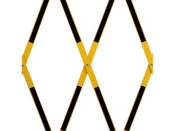 Barrière extensible en acier sur pied