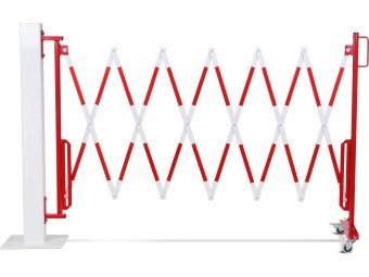 Barrière extensible en acier avec fixation murale