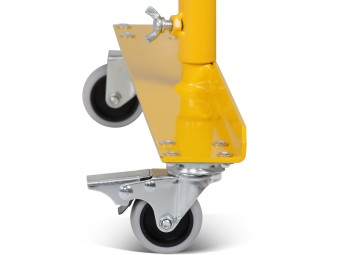 Barrière extensible mobile en acier sur roulettes