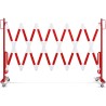 Barrière extensible mobile en acier sur roulettes