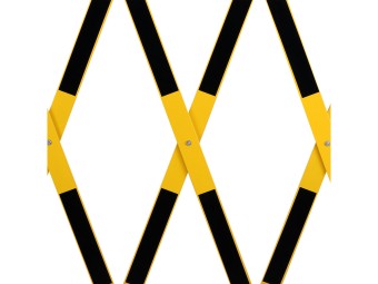 Barrière extensible en acier sur pied