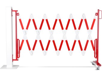 Barrière extensible en acier avec fixation murale