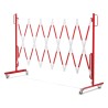 Barrière extensible mobile en acier sur roulettes