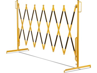 Barrière extensible en acier sur pied