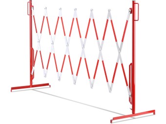 Barrière extensible en acier sur pied