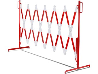 Barrière extensible en acier sur pied