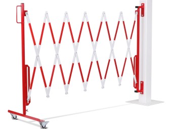 Barrière extensible en acier avec fixation murale