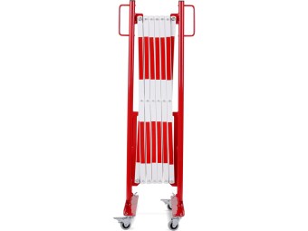 Barrière extensible mobile en acier sur roulettes