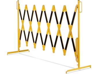 Barrière extensible en acier sur pied
