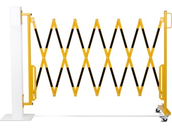 Barrière extensible en acier avec fixation murale