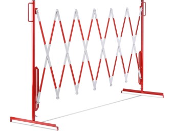 Barrière extensible en acier sur pied