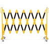 Barrière extensible mobile en acier sur roulettes