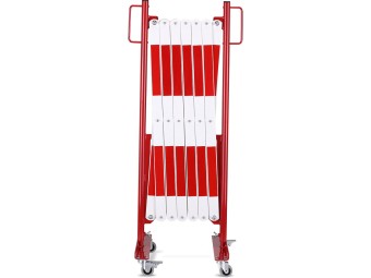 Barrière extensible mobile en acier sur roulettes