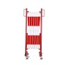 Barrière extensible mobile en acier sur roulettes
