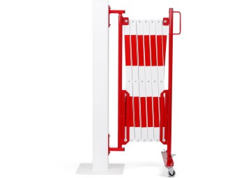 Barrière extensible en acier avec fixation murale