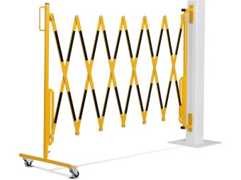 Barrière extensible en acier avec fixation murale