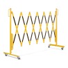 Barrière extensible mobile en acier sur roulettes